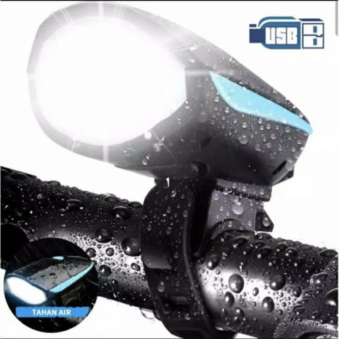 ANLOOK Lampu klakson Sepeda LED 250 lumen Bike light XPG 7588 - Hitam