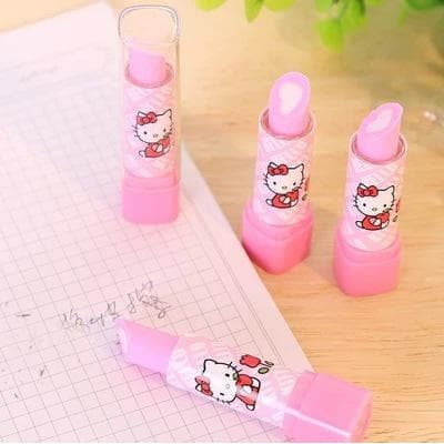 (BOW) Penghapus Pensil Bentuk Lipstik Lucu Unik