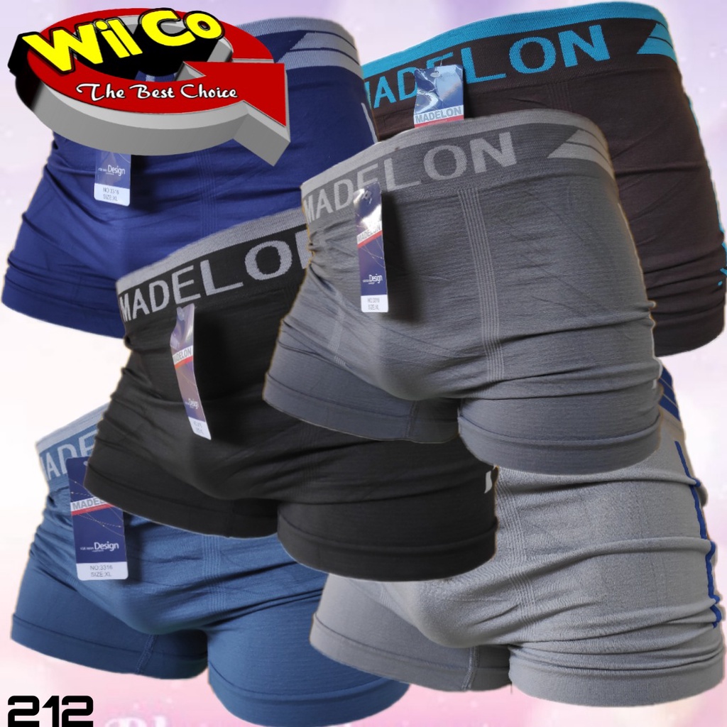 K212 - [Harga Per 1 Potong] CELANA DALAM [BOXER] PRIA MADELON SIZE M - XL