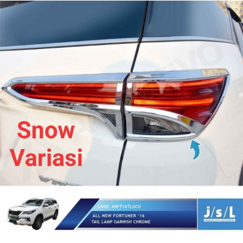 All New Fortuner paket garnis depan dan belakang chrome JSL