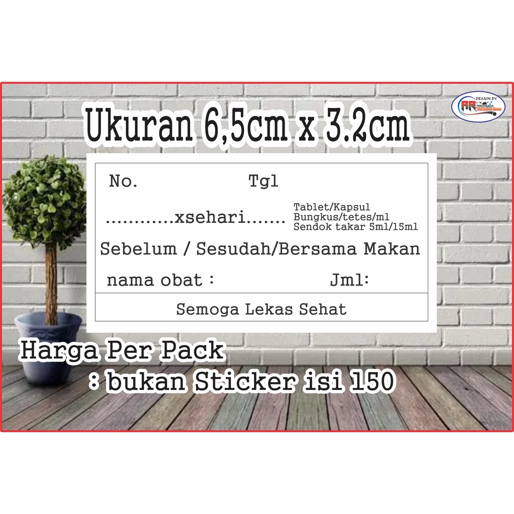 

Etiket obat / label non sticker kapsul tablet harga per pack isi 150lembar