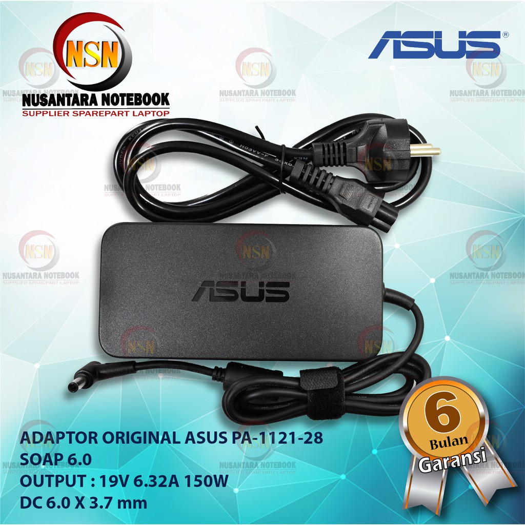 Adaptor Original Laptop Asus PA-1121-28 SOAP 6.0 19V 6.32A 150W DC 6.0 x3.7mm