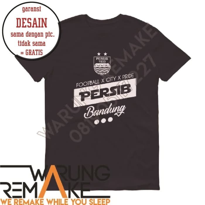Kaos Tshirt Baju Combed 30S Distro Persib Bandung Football City Pride