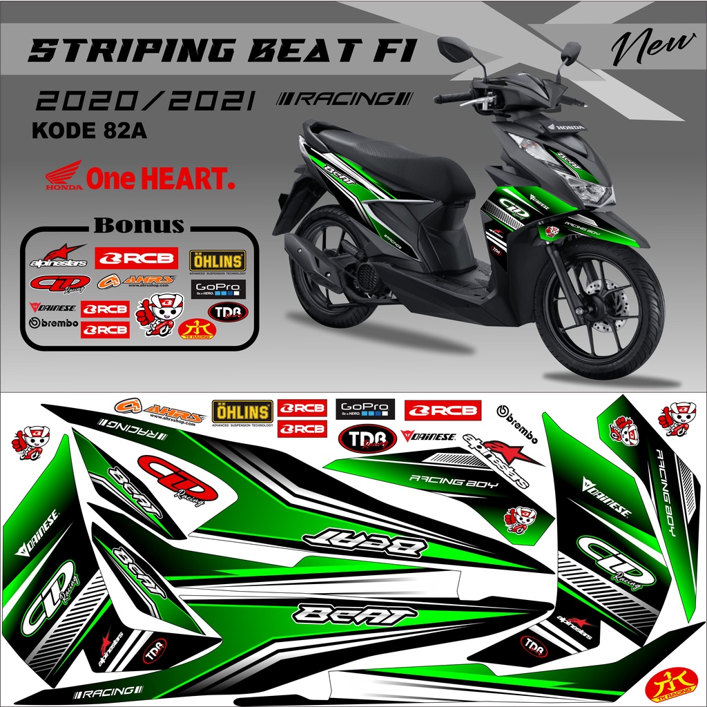 Stiker Lis Variasi Beat New Striping Beat New kode 82