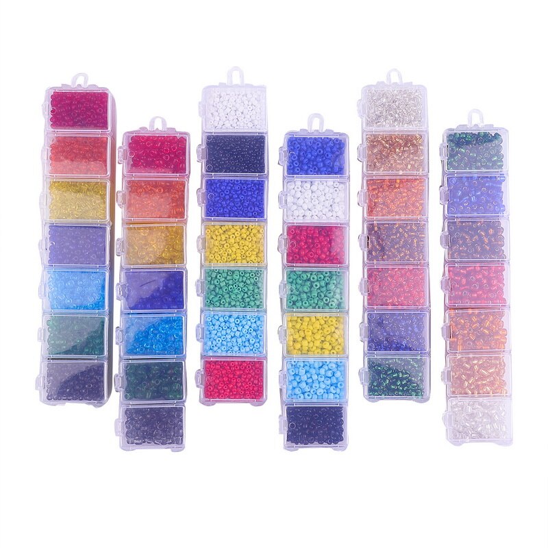 Set Manik-Manik Kaca Kristal Ukuran 2mm 3mm 4mm Untuk Membuat Perhiasan