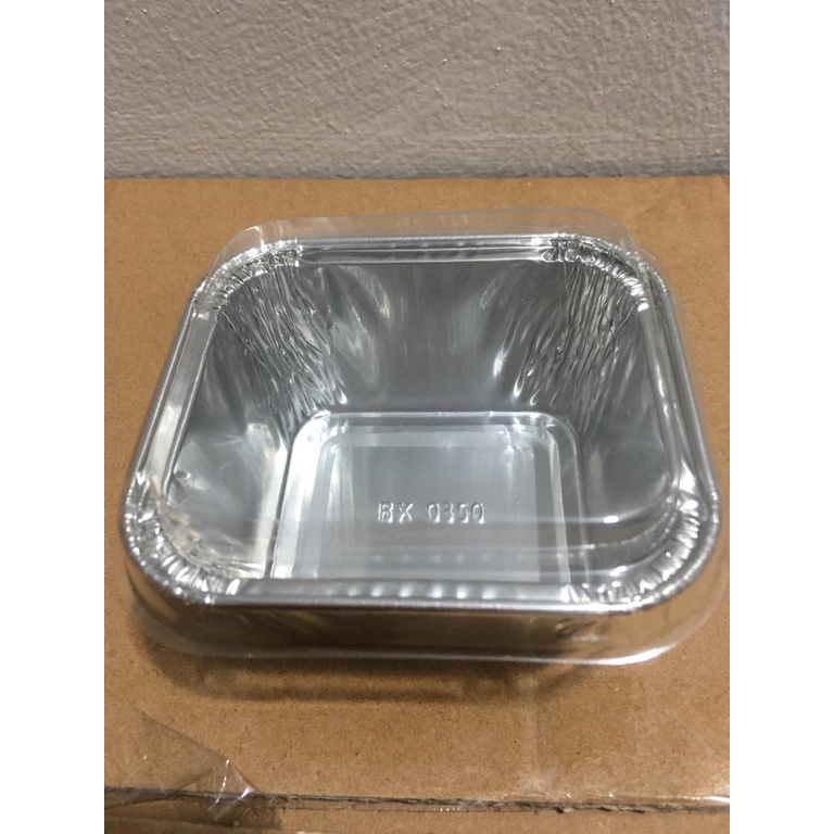 WADAH Alumunium foil tray BX 0350 dan tutup / Cup BX-0350 macaroni schotel / pastel tutup