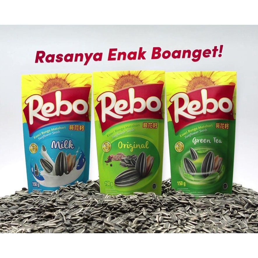 

KUACI REBO ANEKA RASA 150 Gram - KEMASAN POUCH