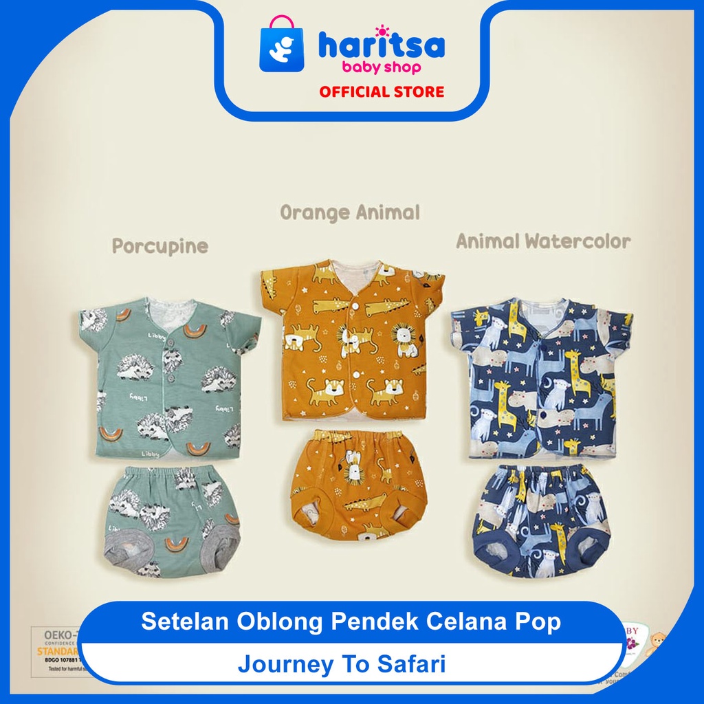 Libby Setelan pendek celana Pop Libby Baju bayi Journey To Safari Summer Holiday