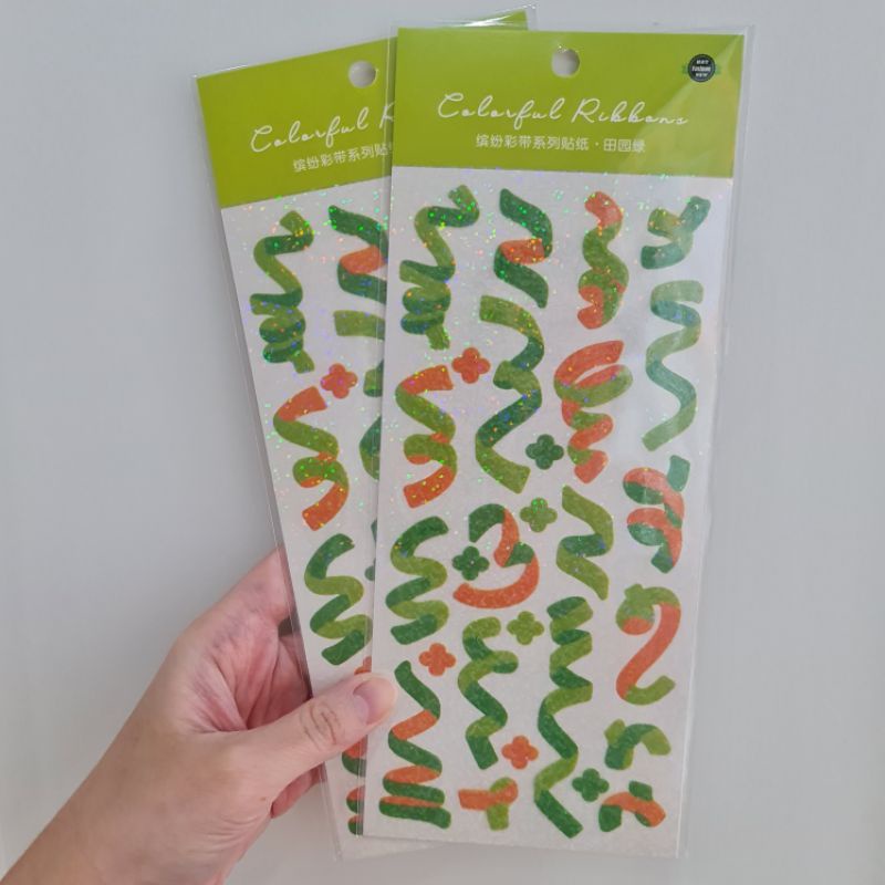 

Green Sticker Confetti Stickers Stiker Hijau Kuning Party Deco Decorations Photocard Photo Card DIY Frame BuJo Planner Planning Agenda Journal Journaling