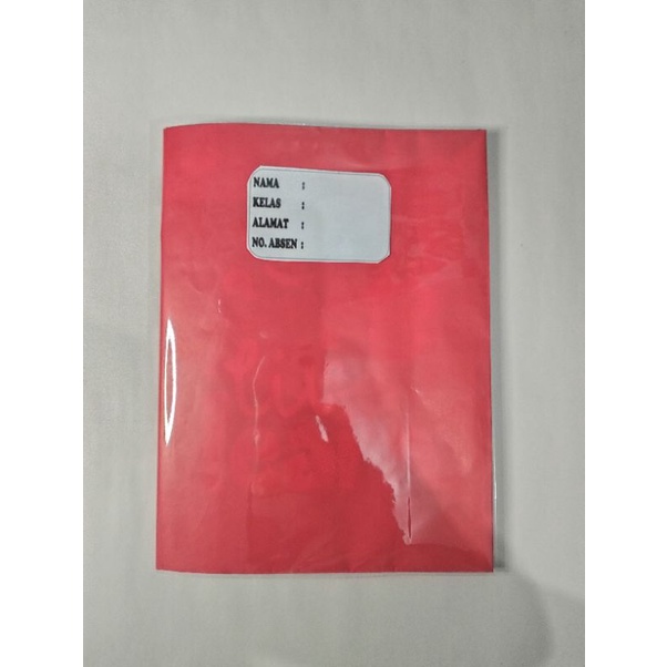 

BUKU TULIS BERSAMPUL SUKUNG MERAH + SAMPUL PLASTIK