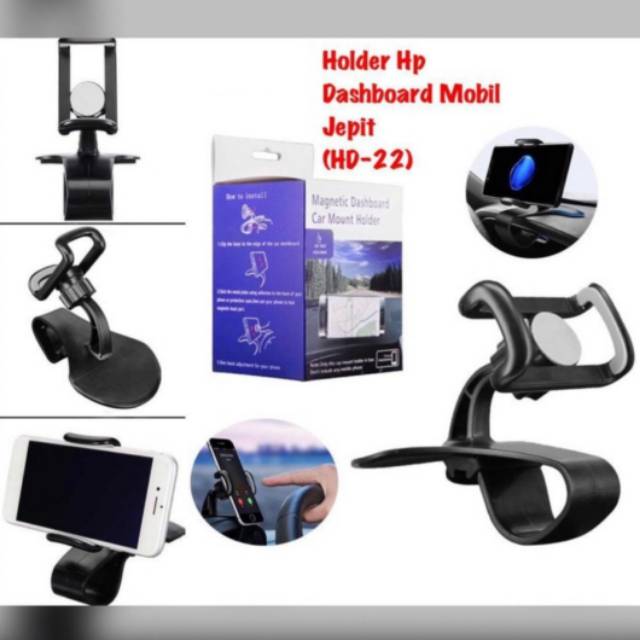 Holder HP Mobil | Car Holder HP Dashboard Jepit | Dashboard Car Mount Holder