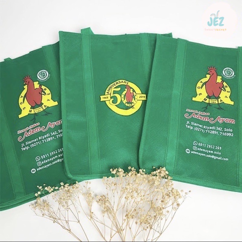 CUSTOM TAS SPUNBON KEMASAN LOGO