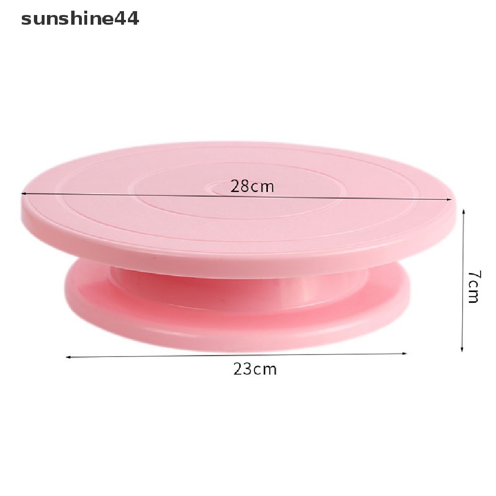 Sunshine Meja Putar Bulat Anti Slip Untuk Dekorasi Kue