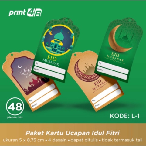 

(48 PCS) Hang Tag Tema Idul Fitri , Hag Tag Tema Lebaran - AC260