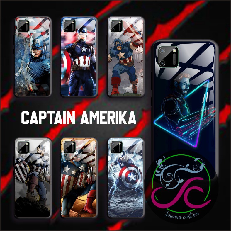 JW Case CAPTAIN AMERICA back case glass oppo a3s a31 a7 f9 a5s a71 a83 f1s f5 f7 a91 a92 a5 a9 2020