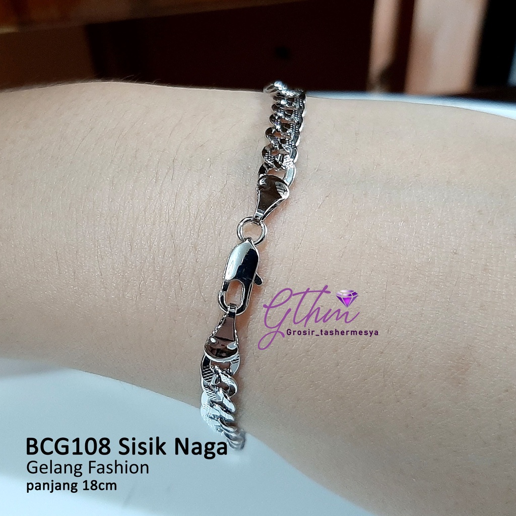 gelang tangan simple sisik naga bcg108 xuping jual titanium