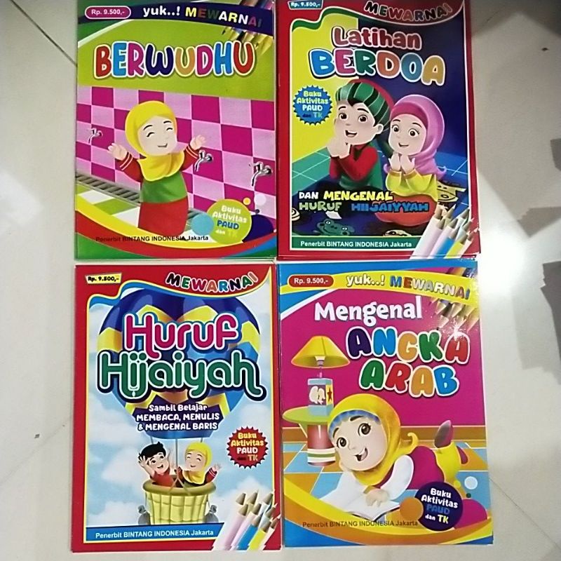 

Dalingshop / Buku Aktivitas PAUD dan TK / Buku Mewarnai Huruf Hijaiyah / Angka Arab / Berwudhu / Latihan Berdoa