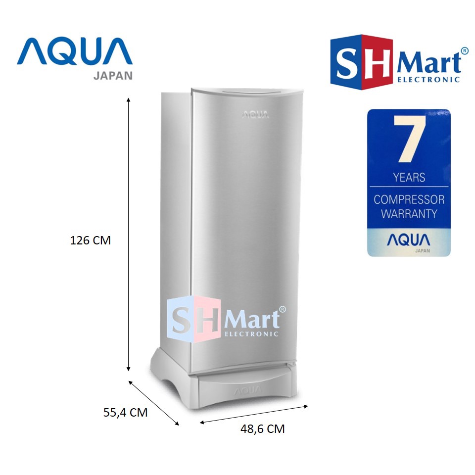 Kulkas 1 pintu AQUA AQR-D190 / AQR D190 KAPASITAS 162 LITER (MEDAN)