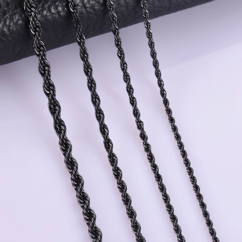 KALUNG TITANIUM Anti Karat Warna HITAM MODEL TAMBANG