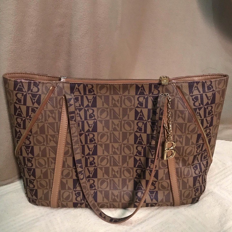 Preloved - BONIA Leather Bonia Patterned Tote Bag