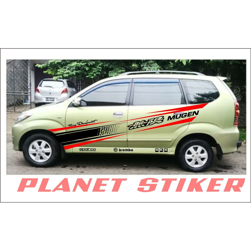 PROMO STICKER CUTTING STIKER MOBIL AVANZA XENIA MOTIF SPORT RACING MUGEN Shopee Indonesia