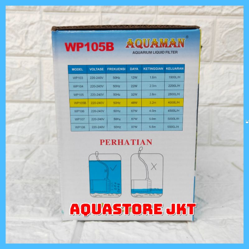 POMPA AQUARIUM CELUP WATER PUMP AQUAMAN 105B  ARMADA AM 105B 4000L/H MESIN POMPA KOLAM IKAN BESAR