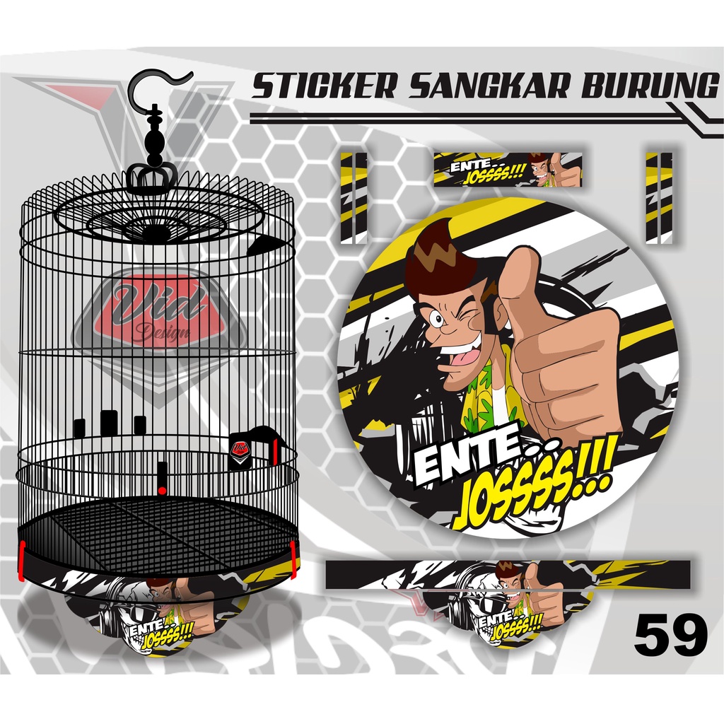 COD / STICKER SANGKAR MURAI / DECAL TEBOK MURAI NO 1,2,3