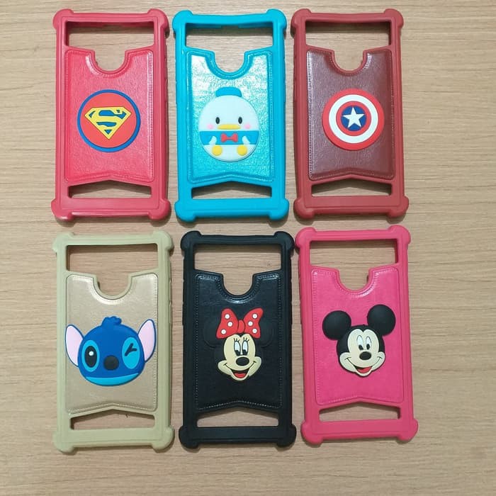 Case Advan S5E Finger Print 5" 4G 3D Karakter Gambar Kartun Anti Crack