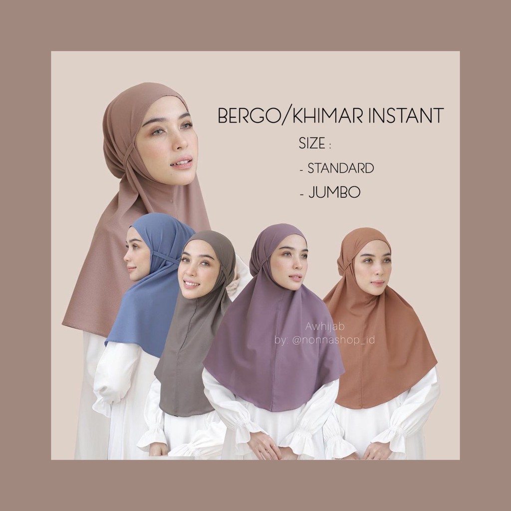 BERGO MARYAM DIAMOND PREMIUM / JILBAB BERGO / JILBAB INSTAN / JILBAB TALI
