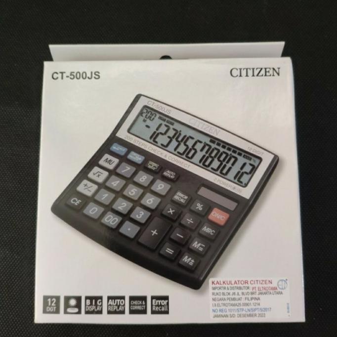 

CITIZEN CT-500JS - KALKULATOR CHECK & CORRECT / Calculator Cek Ulang