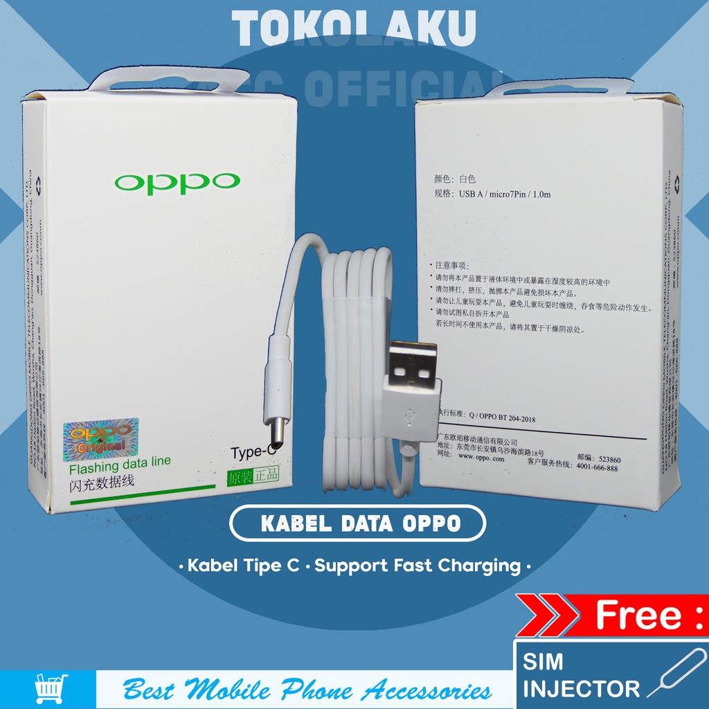 Kabel Oppo Tipe C Original Fast Charging Kabel Charger Oppo Original Tipe C Fast Charging Kabel Data