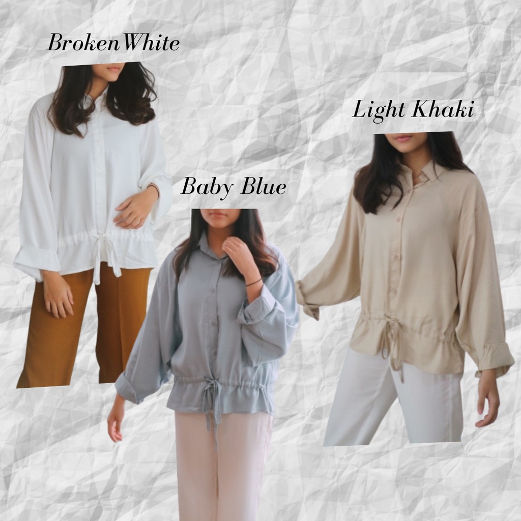 Hollingberry - Jennie Shirt Basic Outfit Kemeja Wanita