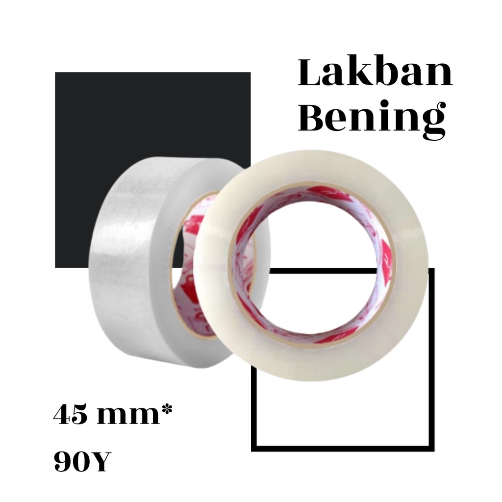 

READY - LAKBAN Bening 45mm x 90 yard & Selotip Isolasi Tape 12 mm x 30 Yard