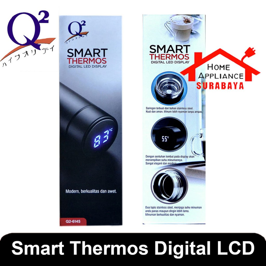 Smart Thermos Termos Panas Dingin LED Digital Display Suhu Temperatur 500 ML 0.5 Liter Q2 6145