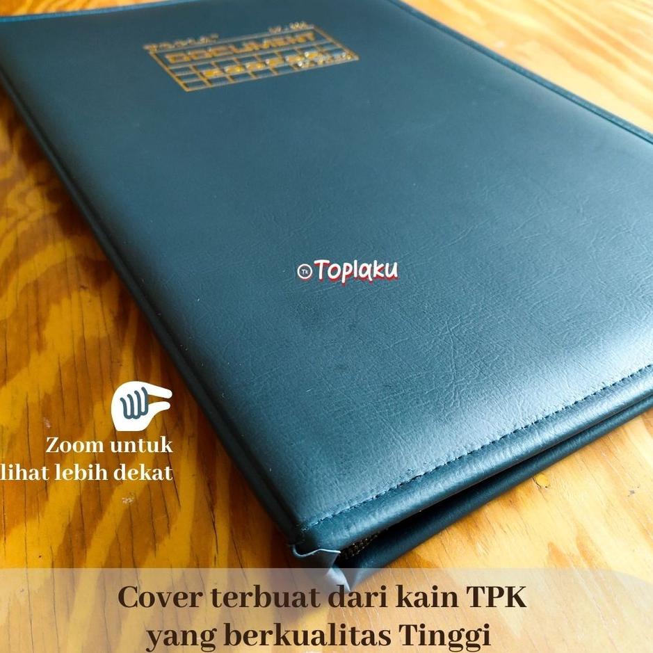 

[KODE LBPZW] TOPLA Map Ijazah Dokumen Keeper Resleting Anti Air Kulit Isi 40 60 Document Sertifikat File Folder Organizer Business File Clear Holder