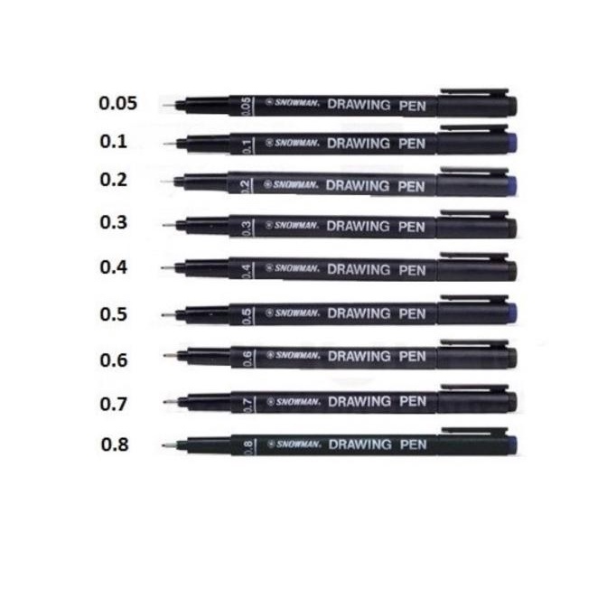 

Snowman Drawing Pen FT 700 0.005 0.1 0.2 0.3 0.4 .05 0.6 0.7 0.8