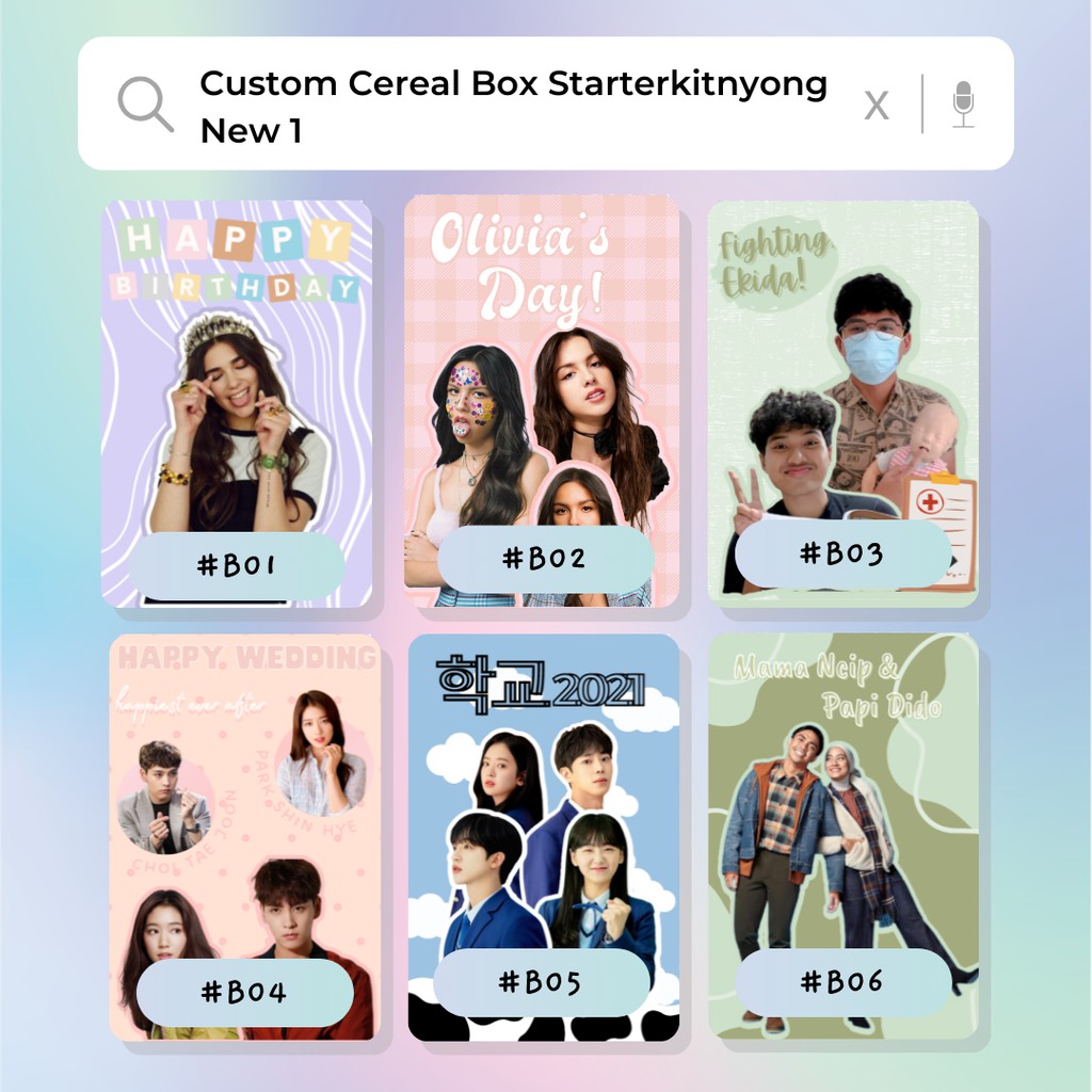 

CUSTOM CEREAL BOX CUSTOM FOR BIRTHDAY GIFT ANNIVERSARY AND GRADUATION STARTERKITNYONG [CETAK]