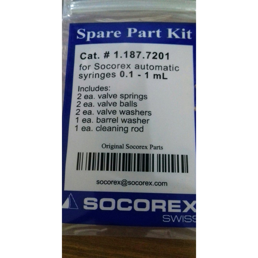 spare part socorex 1ml Diskon