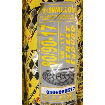 Paketan Ban SWALLOW 80/90-17 & 90/90-17 SB-117 SB117  STREET ENDURO TUBELESS