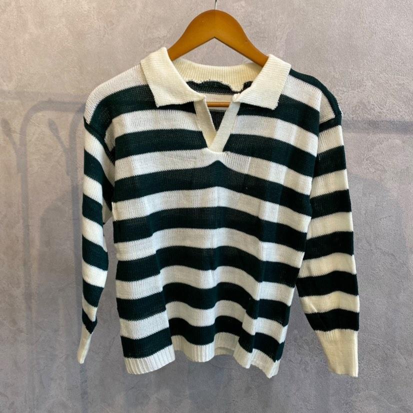 TEBAL BLASTER THANIA | BLOUSE RAJUT STRIPY KNIT WEAR ALDA