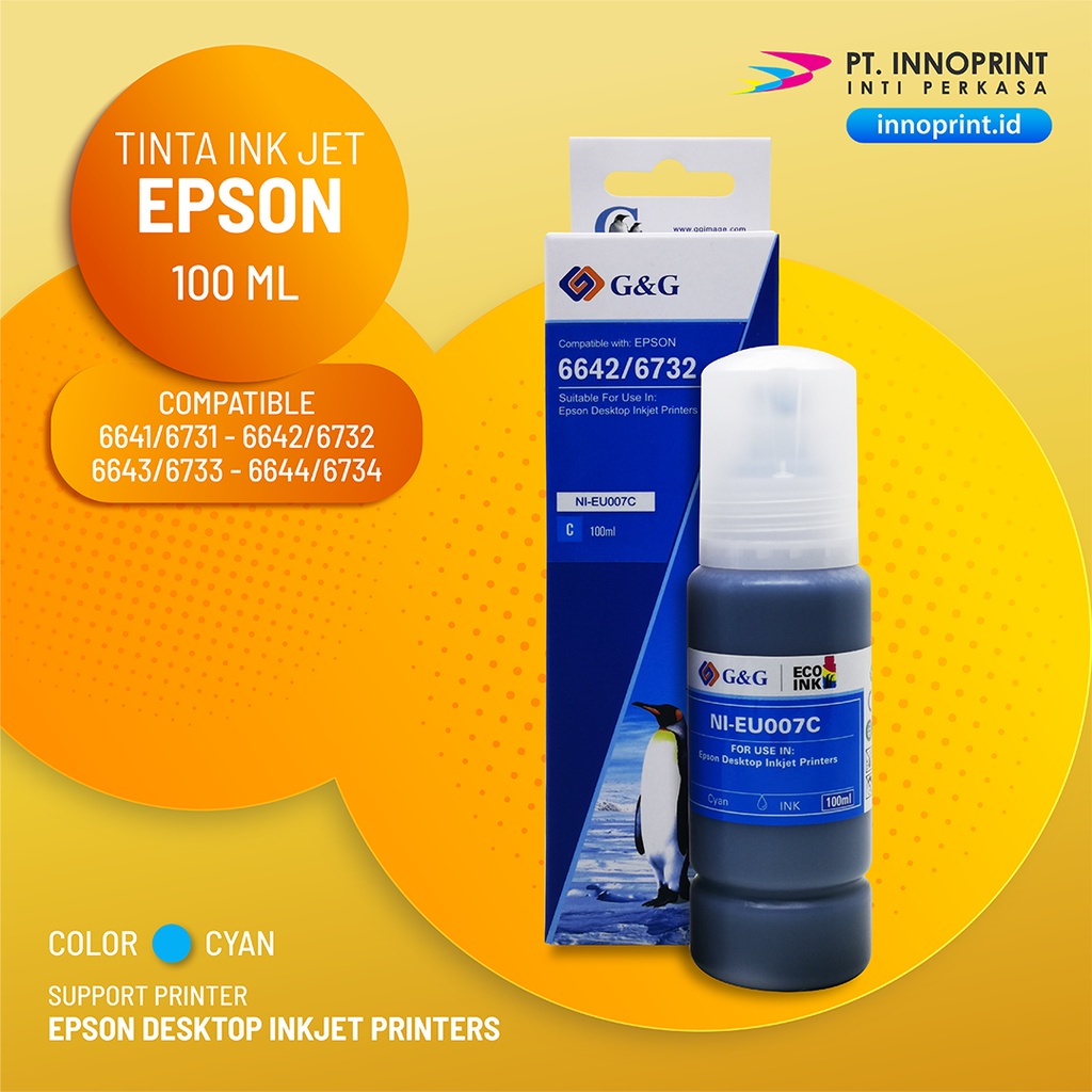 Tinta Epson G&amp;G Original Compatible Epson 001 / 003 / 005 / 008 6641, 6642, 6643, 6644 Printer Epson L Series