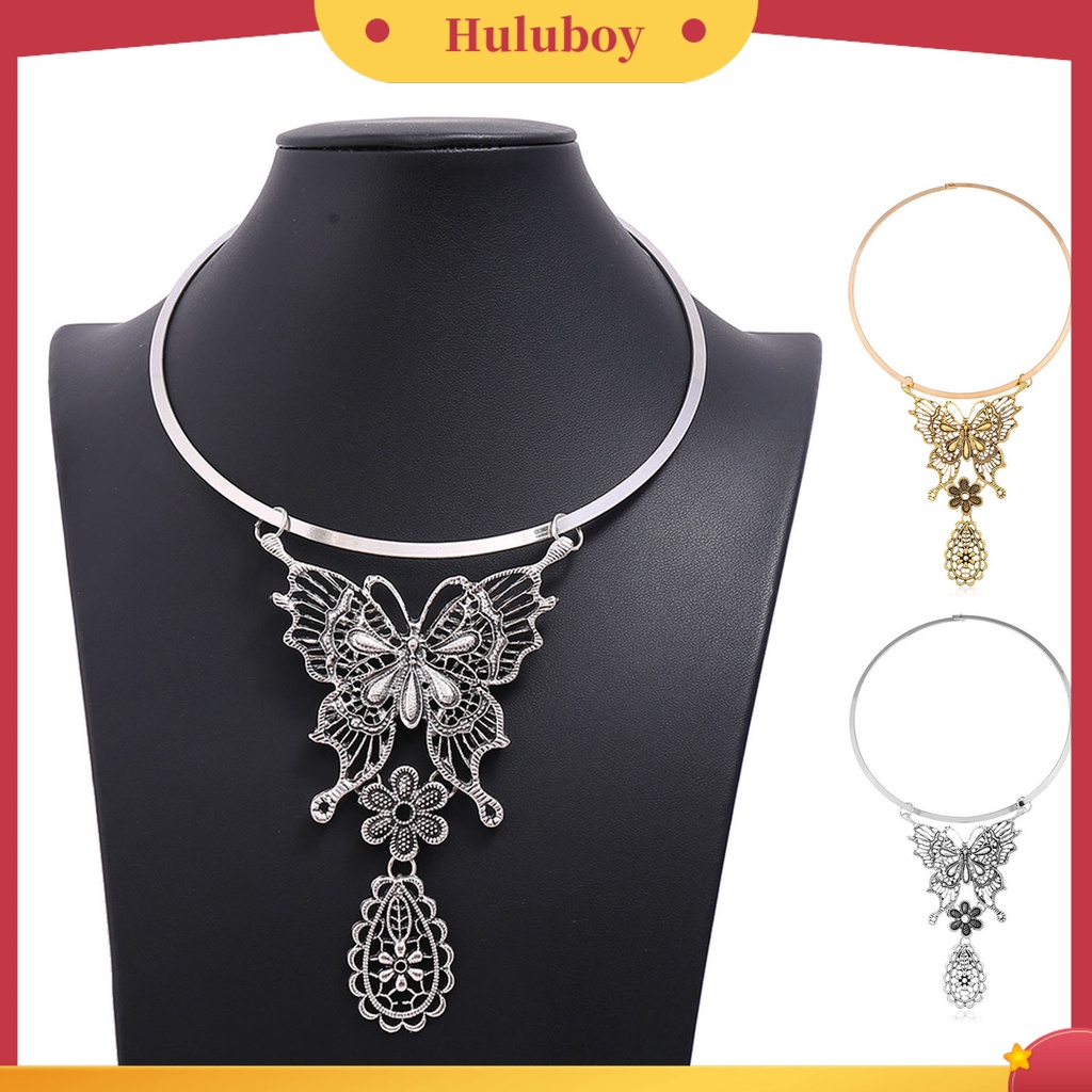 Hu Hu Hu Hu Hu Alat Bantu Pasang Kacamata♡ Kalung Wanita Dengan Liontin Bentuk Kupu-Kupu Model Vintage Untuk Pesta Pernikahan