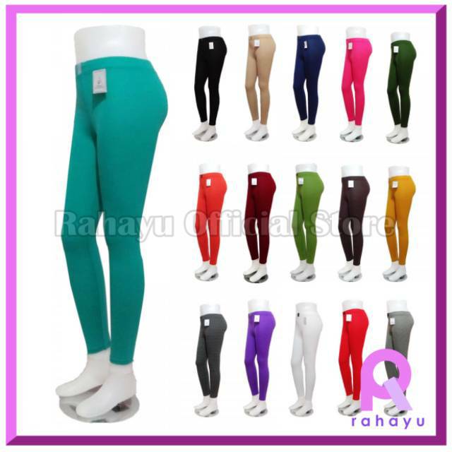 Legging Kaos Premium / Leging Soft Rayon / Lejing Polos Warna Lengkap