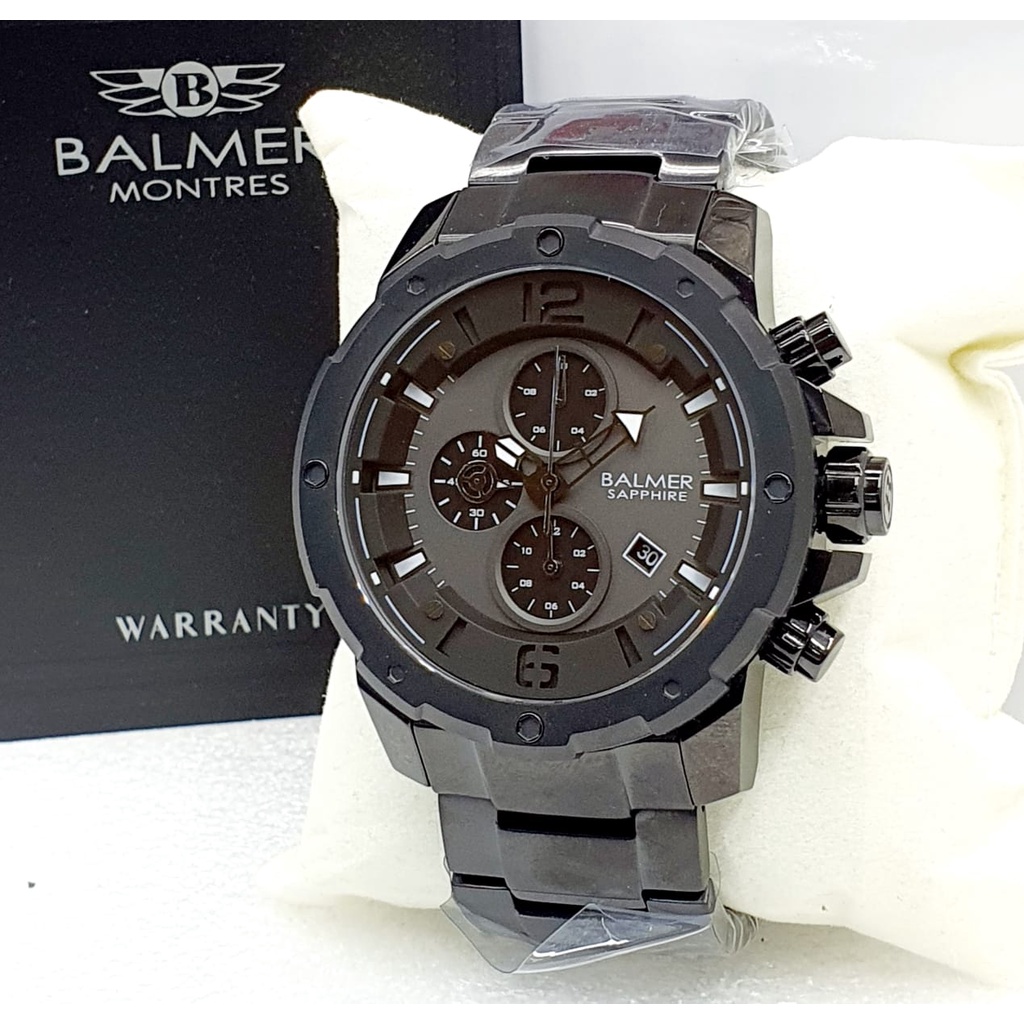 Jam Tangan Pria Balmer 7978 Chronograph Rantai Stainless Steel Sapphire Original
