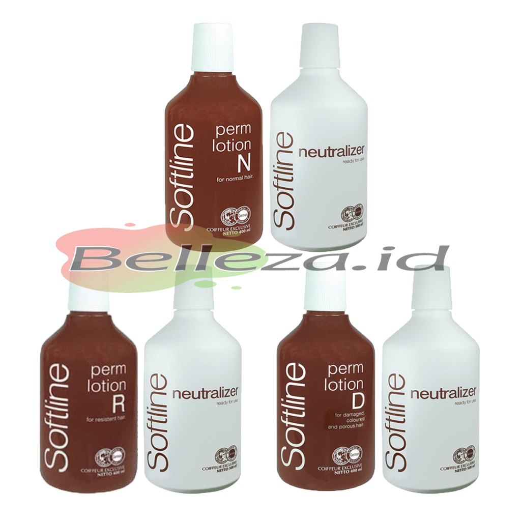 NR Softline Perm Lotion &amp; Neutralizer Perm  / Obat Pengeriting (Sepasang)