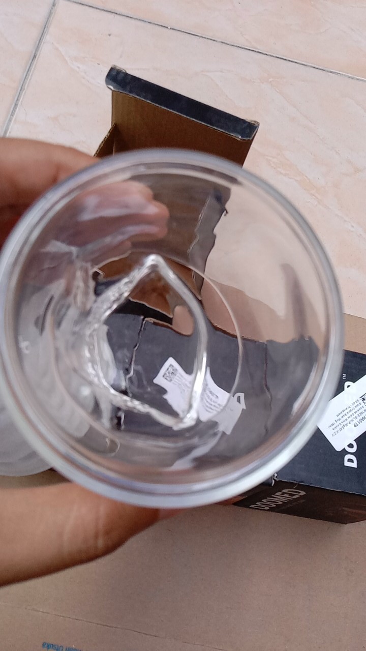 [best Quality] Doomed Gelas Wine Double Glass Crystal Beer Mug 150ml Transparent