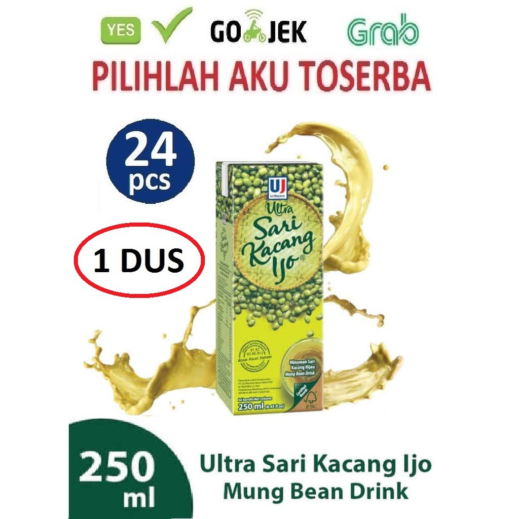 ULTRA SARI KACANG IJO 250 ml - 1 DUS ISI 24 pcs