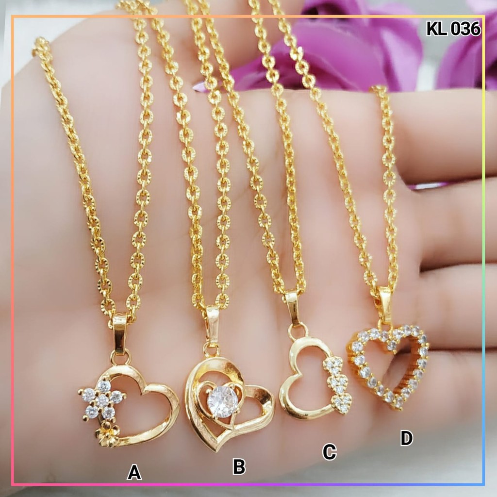kalung xuping kalung dewasa love permata lapis emas gold KL 036