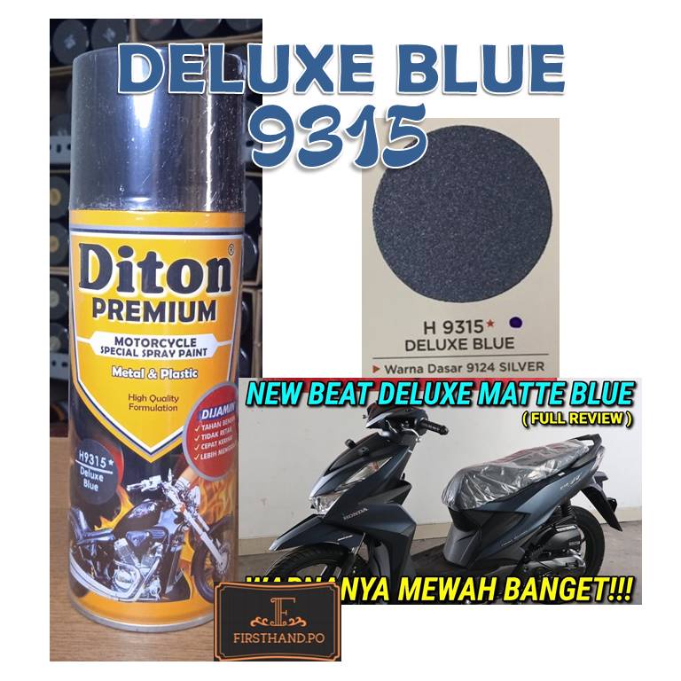 Cat Pilox Diton Premium Honda Deluxe Blue 9315 Warna Biru Doff Dop Matte pilok pylox pylok