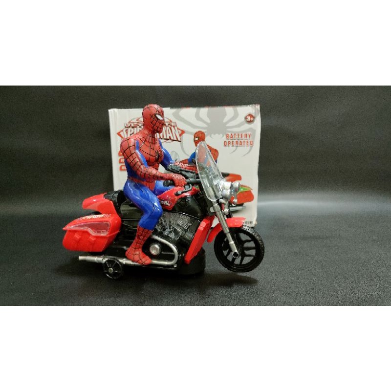 mainan motor spiderman bump and go